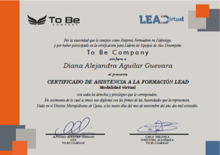 Diploma de certificacion LION